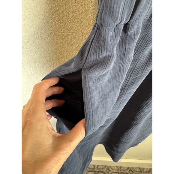 Brass Sleeveless Elastic Waist‎ Dress Blue Small Modal Blend Casual Minimalist - Picture 1 of 12